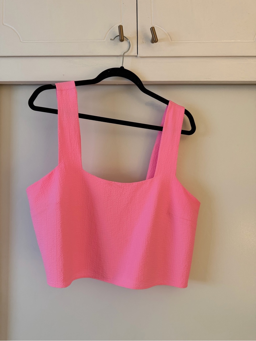 Show Me Your MuMu Square Neck Cropped Tank Top - Hot Pink